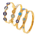 Color-preserving Vacuum Plating Gold Women's High-end Non-fading Jewelry Women's Evil Eye Titanium Steel Bracelet