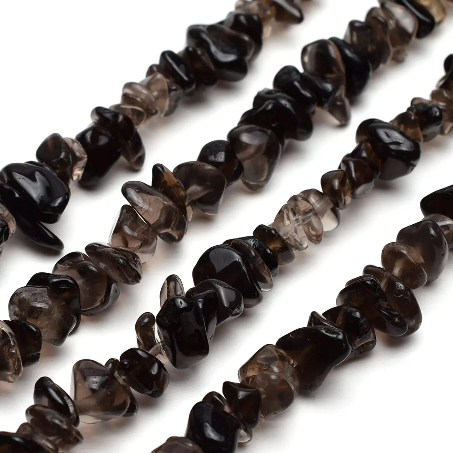 5-8mm Loose Stone Natural Smoky Quartz Crushed Bead Irregular Healing Stone Beads for Jewelry Making