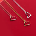 Daidan Necklace 925 Silver Delicate Hollow Heart Silver Gold Plated Heart Cubic Zirconia Double Heart Necklace