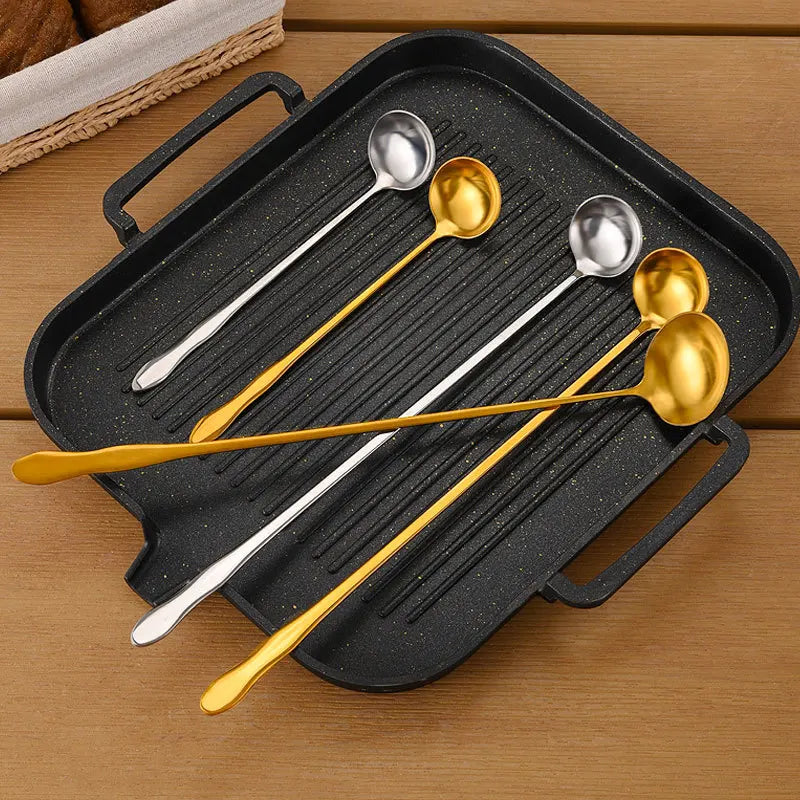 Customized Creative Gourd Design Handle Stainless Steel Coffee Stirring Spoon Seasoning Measuring Spoon Kitchen Small Oil Spoon