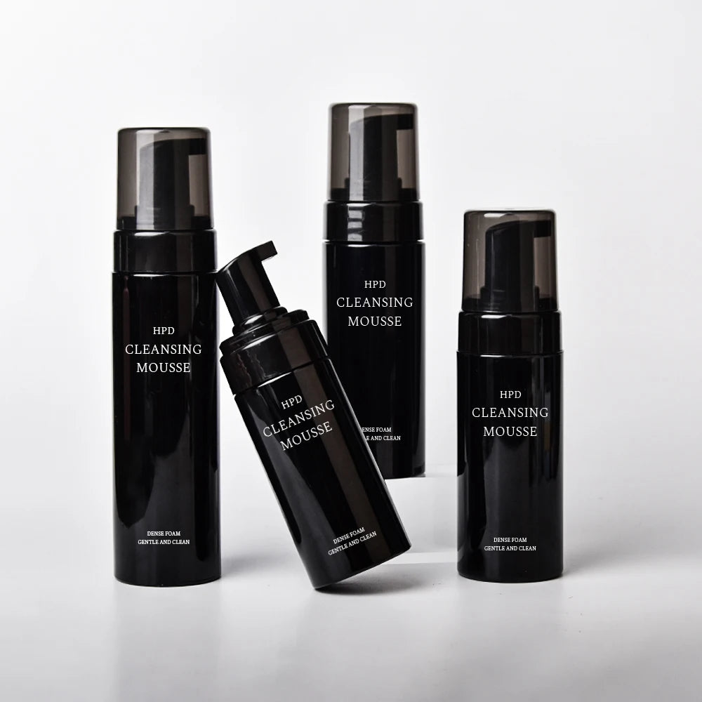 Custom 60ml 80ml 120ml Black PET Plastic Personal Care Packaging Liquid Soap Foam Pump Bottle Custom Logo for Face Cream Lotion