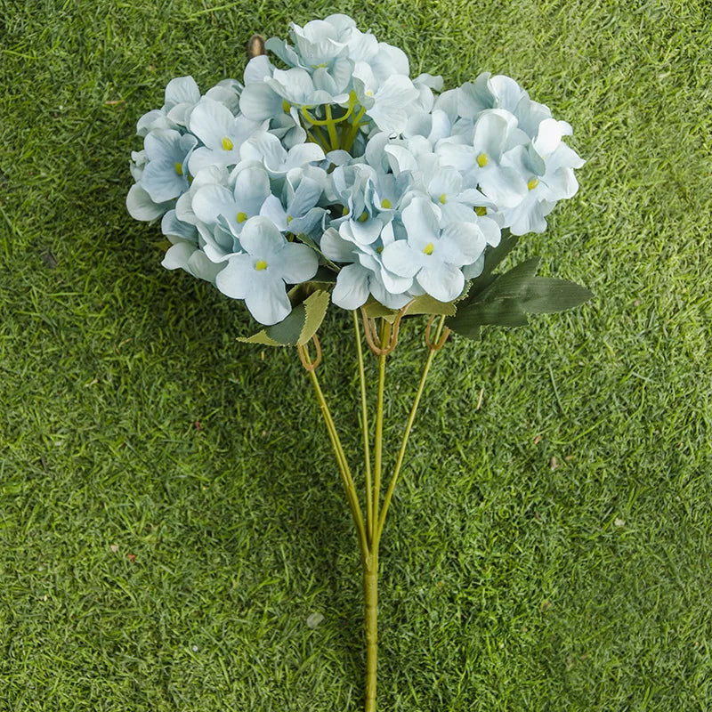 Wedding Bouquet Flowers Popular Home Decoration Quality Artificial Silk Encrypted Hydrangea Blue