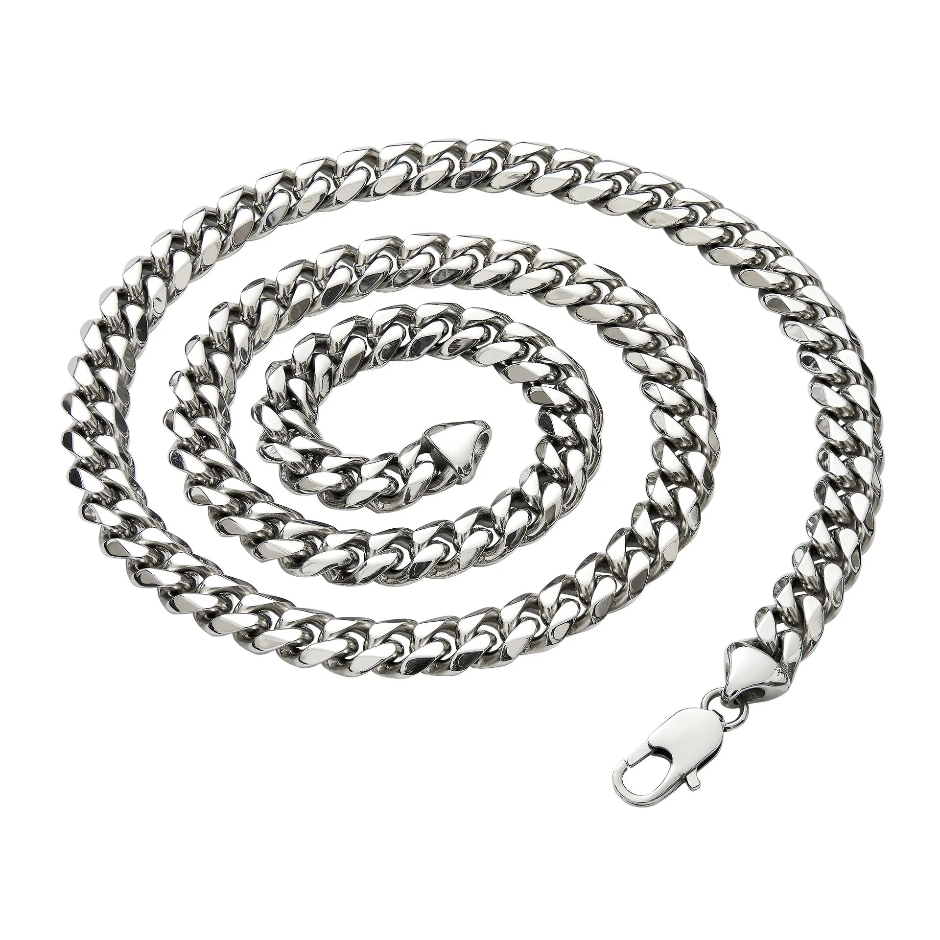 Punk 6 8 10 12mm Miami Cuban Link Chain Necklace Bracelet for Women Men Trendy Stainless Steel Geometric Design Anniversary