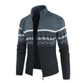 Wholesale Regular Sleeves Sweaters Mens Sweater Zipper Kint Cardigan O Neck Stripe Sweater for Man