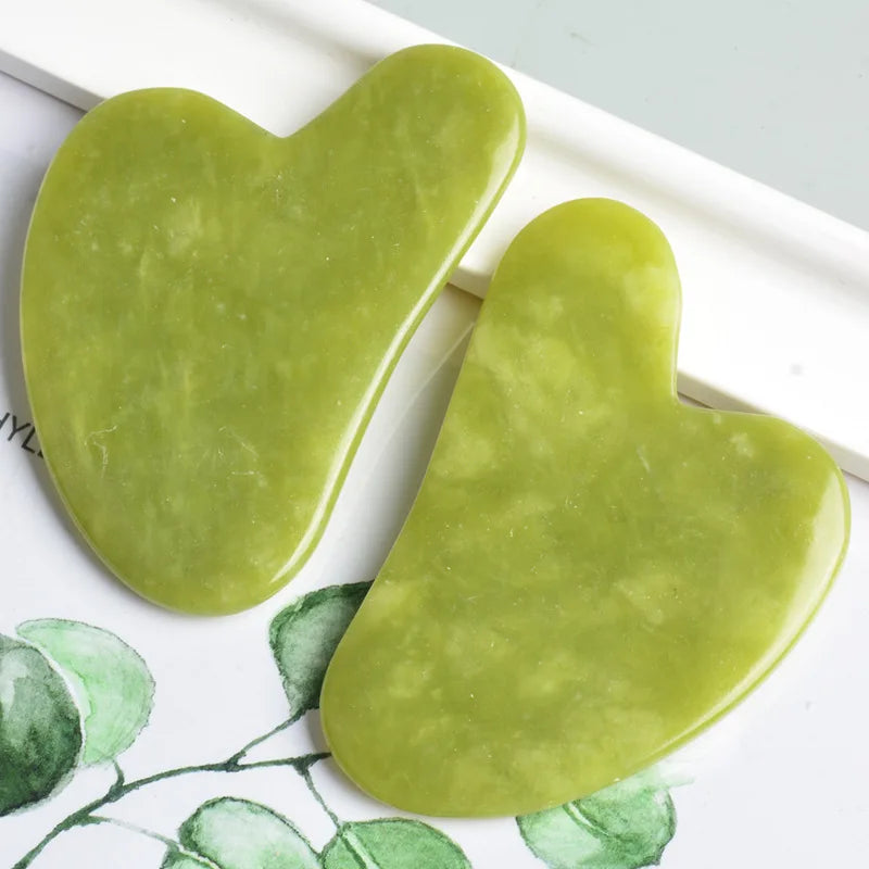 DIY Xiuyan Jade gua sha jade roller gua sha board real natural Xiuyan Jade stone scraping stone gua sha tool set