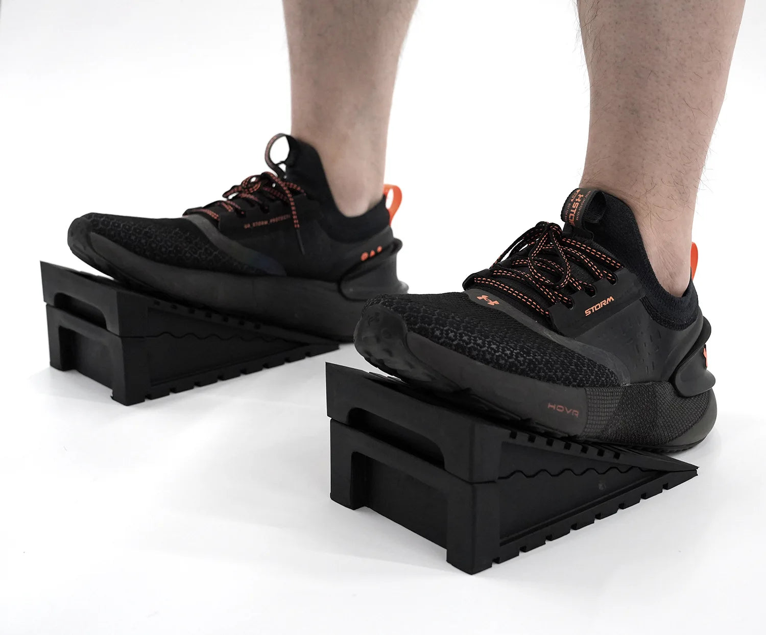 SPORTVUE Multifunctional Adjustable Rubber Gym Slant Board for Squats Non-slip Squat Wedge Block (19x12cm Adjustable Height)
