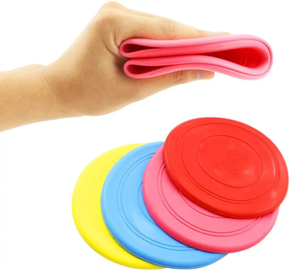 Silicone Dog Flying Disc Funny Pet Toy for Outdoor Indoor Training