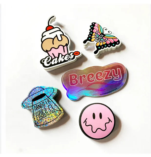 Cute Cartoon Kawaii Anime Adhesive Sticker Paper Sheet Custom Letter Stickers for Laptop Phone Journal Decorative Label Sticker