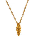 JINYOU 1493 Statement Conch Pendant Stainless Steel Gold Color Necklace Charm Metal Texture Waterproof Trendy Simple Jewelry MegaBDM