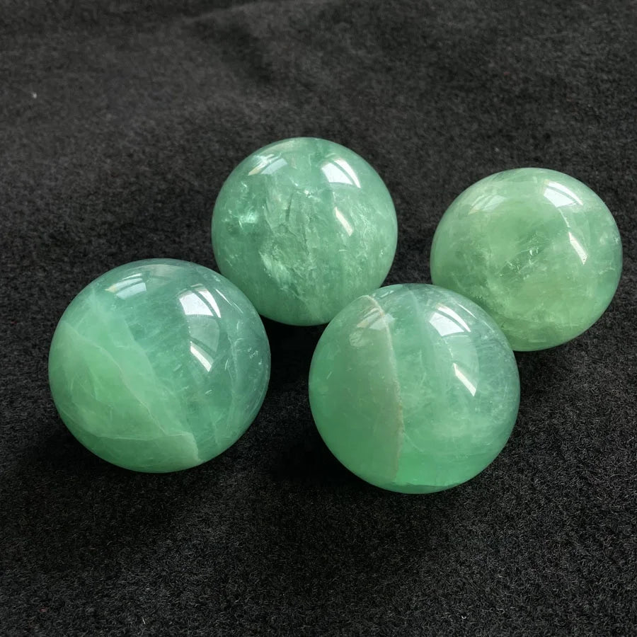 Green Quartz Crystal Balls Natural Green Fluorite Sphere for Meditation Wholesale