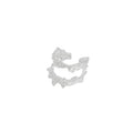 WMEF441 Fashion Jewelry  Irregular Waves Textured  Women S925 Sterling Silver Clip-on Earrings