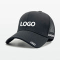 High Quality Custom Embroidery Logo Fashion Herringbone Cotton Outdoor 6 Panel Plain Curved Brim Sports Mesh Trucker Hat