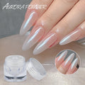 Nail Shop High Brightness Ice Transparent Crystal Powder Mirror Chrome Moonlight White Extreme Light Powder