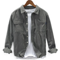 Spot Wholesale Men's Anti-Wrinkle Breathable Corduroy Shirt Casual Spring Autumn Loose Fit