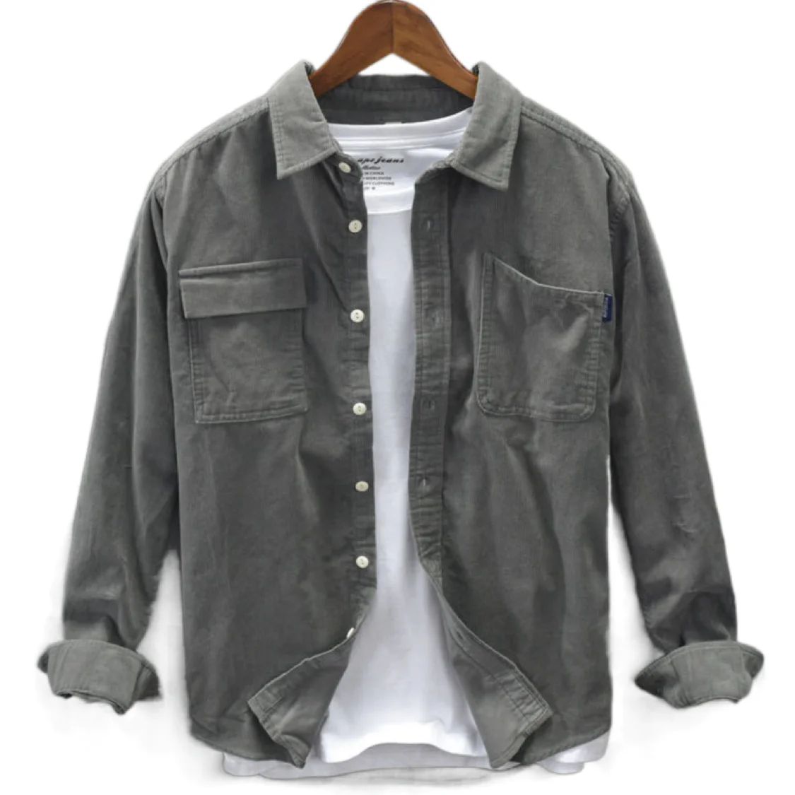 Spot Wholesale Men's Anti-Wrinkle Breathable Corduroy Shirt Casual Spring Autumn Loose Fit