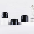 Manufacturer's Mini Black Wide-Mouth Glass Eye Cream Bottle 20g 30g 50g Cosmetic Facial Cream Jar Plastic for Men's Skin Care