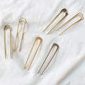 Custom Women's Fashion Hair Clip New Design U-Shaped Hair Forks Gold Metal Hair Pins Women's Accessories Made of Alloy