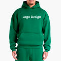 Custom Winter Oversized Drop Shoulder Men 500gsm Thick Fleece Cotton Puff DTF DTG Print Unisex Pullover Hoodies for Streetwear