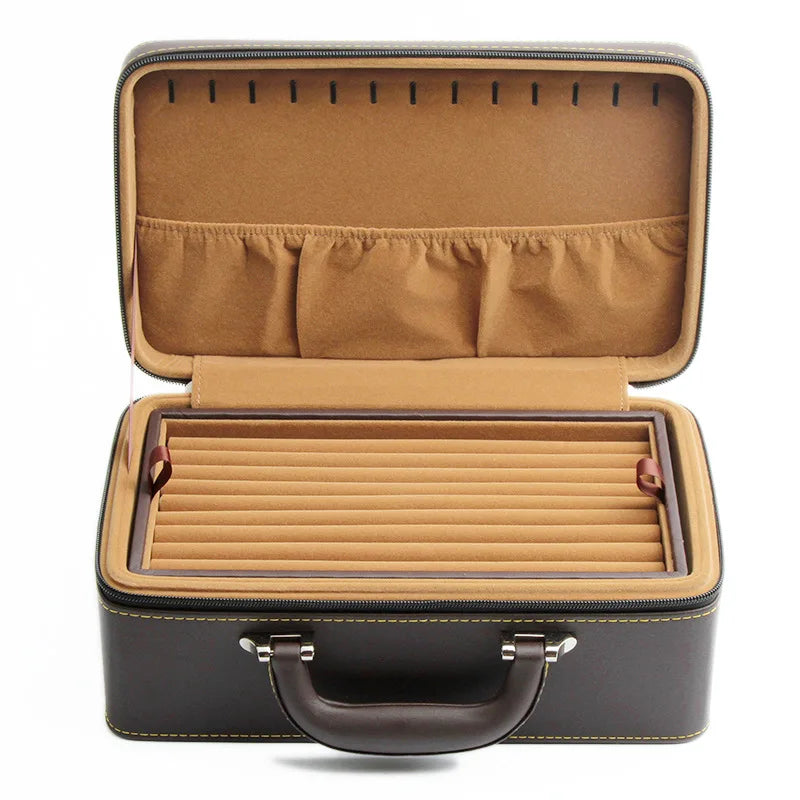 Jewelry Organizer for Women PU Leather Jewelry Suitcase Removable 3Layer Display Storage Case Gift Box for Bracelet/Ring/Earring