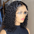 Wholesale 12-Inch Short Bob Kinky Curly Lace Front Wigs Custom Color Natural Hair Style for Black Women Transparent Lace