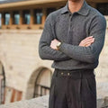 Autumn Winter Men's Casual Lapel for POLO Pullover Sweater Fashion Fit Thickened Warm Base Knitted Weaving Breathable ODM Supply