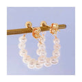 Wholesale 925 Silver Trendy Stud Earrings Fashionable 3-6mm Natural Freshwater Pearl Classic Style