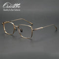 Luxury Brand Gold Classic Eyewear Gafas Negras Rectangular Branded Eyeglass Vintage Pure Titanium Eye Glasses Frames for Men