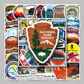 50PSC Factory Direct Sales Outdoor Scenery Self-adhesive National Park Icons Stickers for Luggage Camera Decoration Stickers