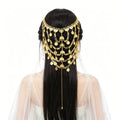 Gold Color Long Tassel Women Hair Jewelry Ethnic Travel Statement Hairband Maang Tikka Headband