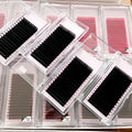 Private Label Matte Black Volume Cashmere Lash Extensions Trays Easy Fan Individual Eyelash Extensions