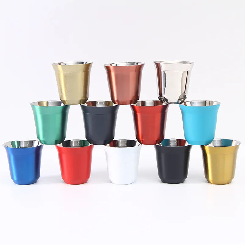 Madou 80Ml Wholesale Double Wall Vacuum Insulated Mug Coffee Mugs Iced Cup Stainless Steel Tumbler Mug