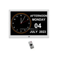 Pros 15 Inch Extra Large Dementia Alarm Calendar Clock Alzheimer Clock 25 Alarms Medication Reminders Remote Control