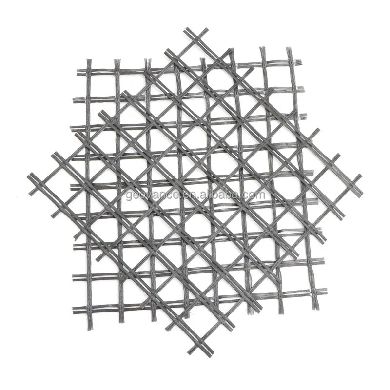 Bitumen-Coated Fiberglass Geogrid for Highway Pavement Retaining Wall Driveway Construction-for Ground Gravel Grid Paver Geogrid