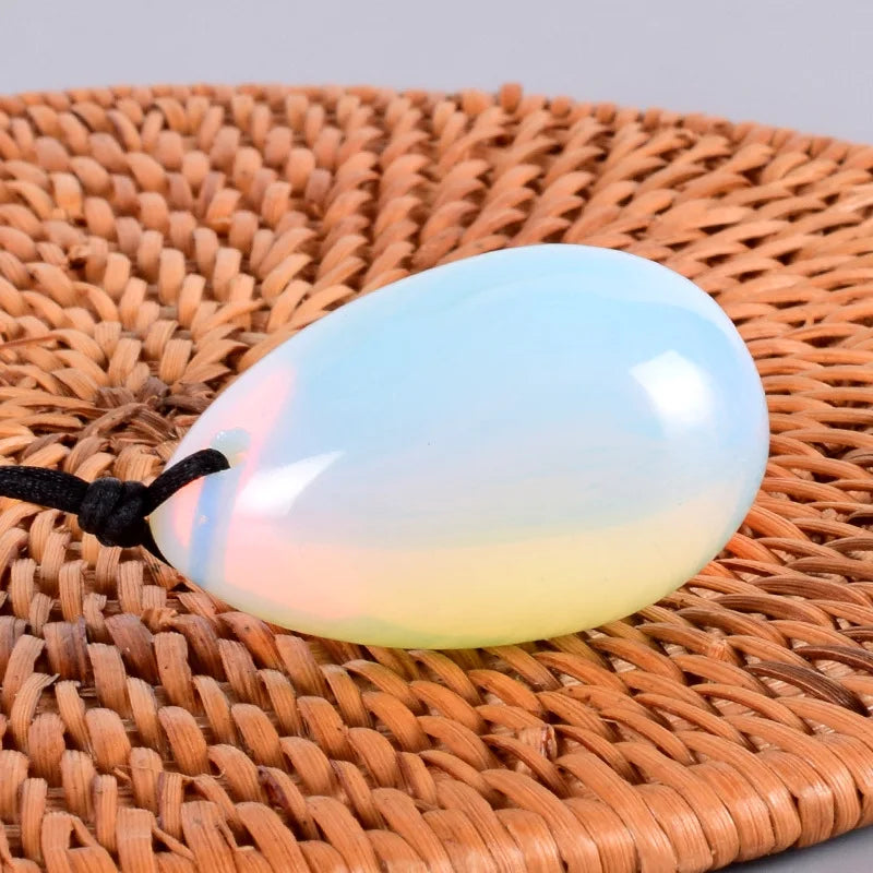 Huiying Best Certificated Nephrite Jade Polished Yoni Eggs Set of 3 Opalite Yoni Eggs for Women Undrilled and Drilled