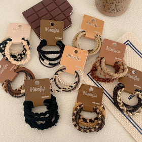 Custom Baby Little Girls Nylon Hair Ties Cute Sweet with Logo Wholesale Elastic Hair Ties Sets Bracelets for Kids Women