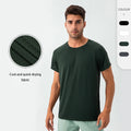 SHINBENE Men's Summer Crew Neck Shirts Shorts Sleeve Cool Quick Dry Jacquard T-shirts Gym Shirts
