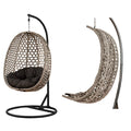 Hot Sell Outdoor Hanging Rattan Egg Chair Leisure Wicker Free Sample Folding Swing Chair Hanging Egg Chair Wicker Patio Swings