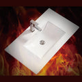 Italian Porcelain Ceramic Bathroom Vanity Sink White Thin Edge Washbasins