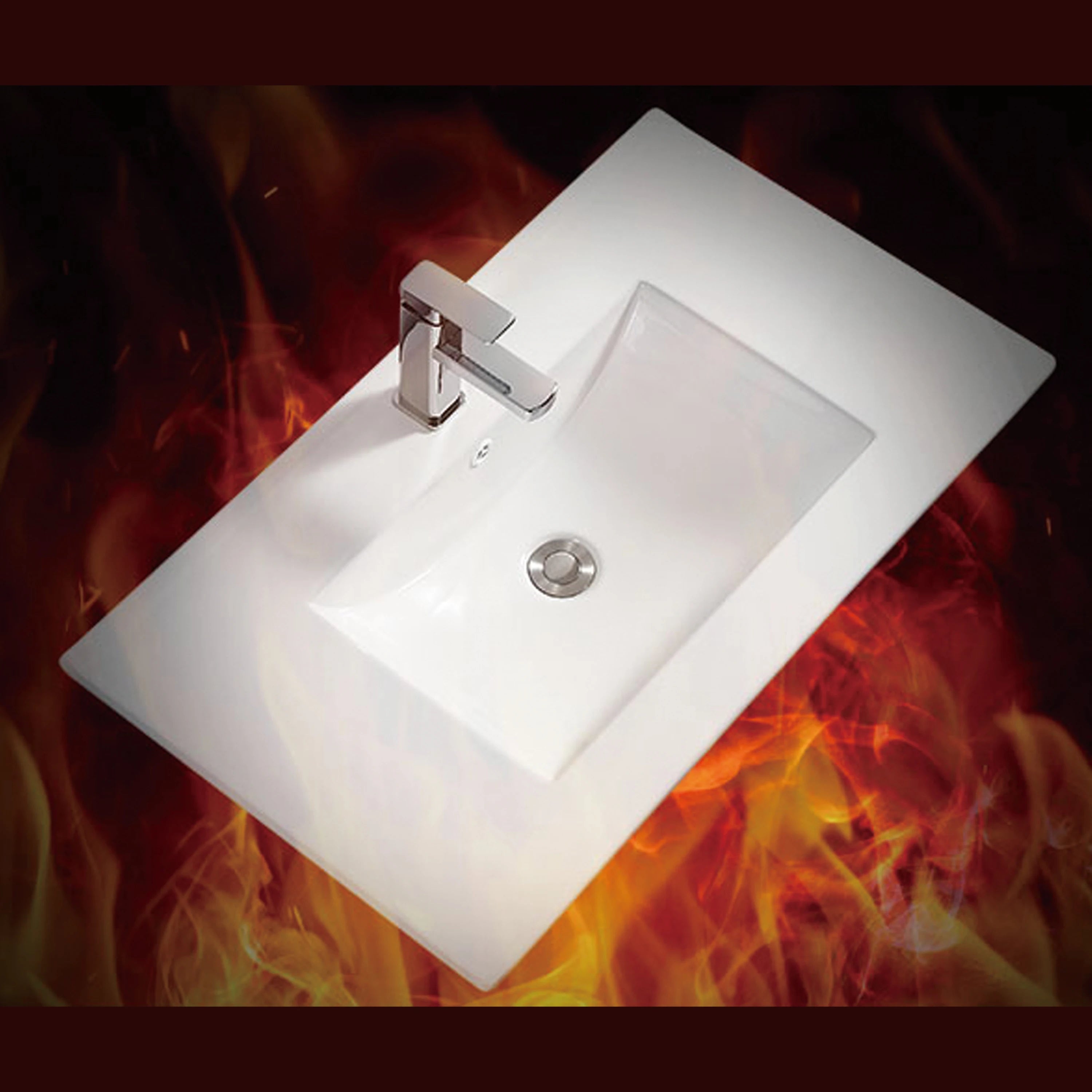 Italian Porcelain Ceramic Bathroom Vanity Sink White Thin Edge Washbasins