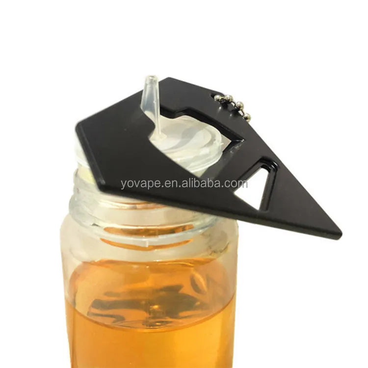 Stocked & Portable Stainless Steel Liquid V2 V3 Zinc Alloy Opener Tool Corkscrew with Key Chain for Pen Juice Bottle