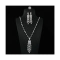 2023 Dubai Turkish Luxury Silver Rhodium Plated Jewelry Gemstone Cubic Zircon Jewelry Set for Women