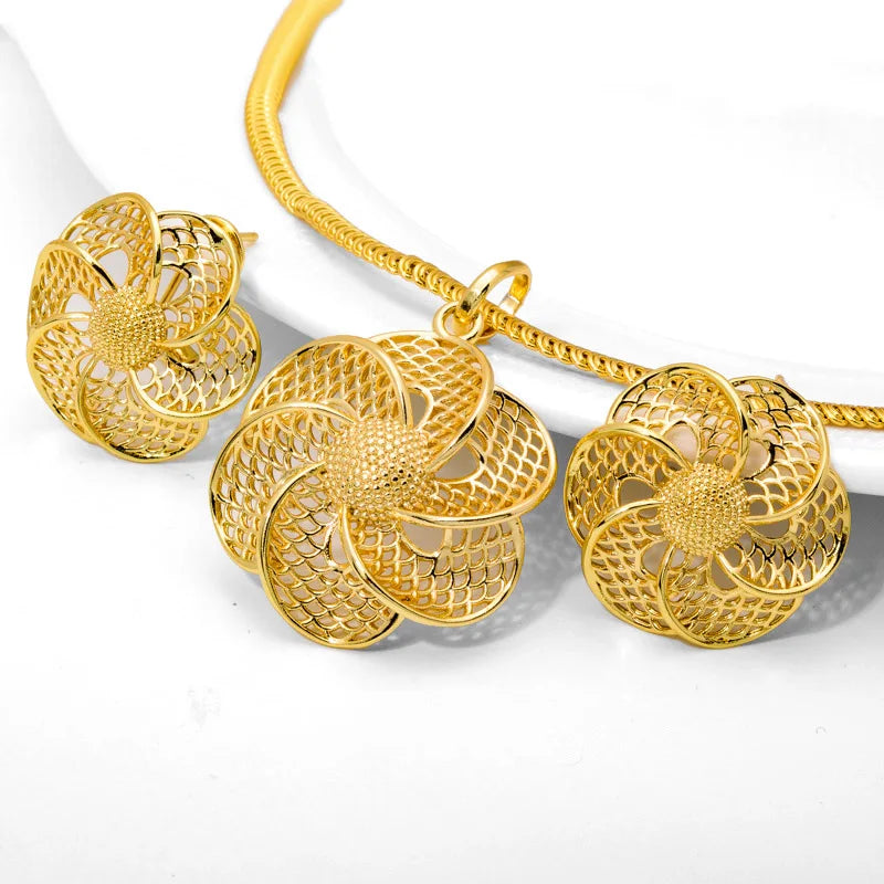 New Arrival Jewelry Sets for Woman Luxury Bridal Necklace Jewelry Set