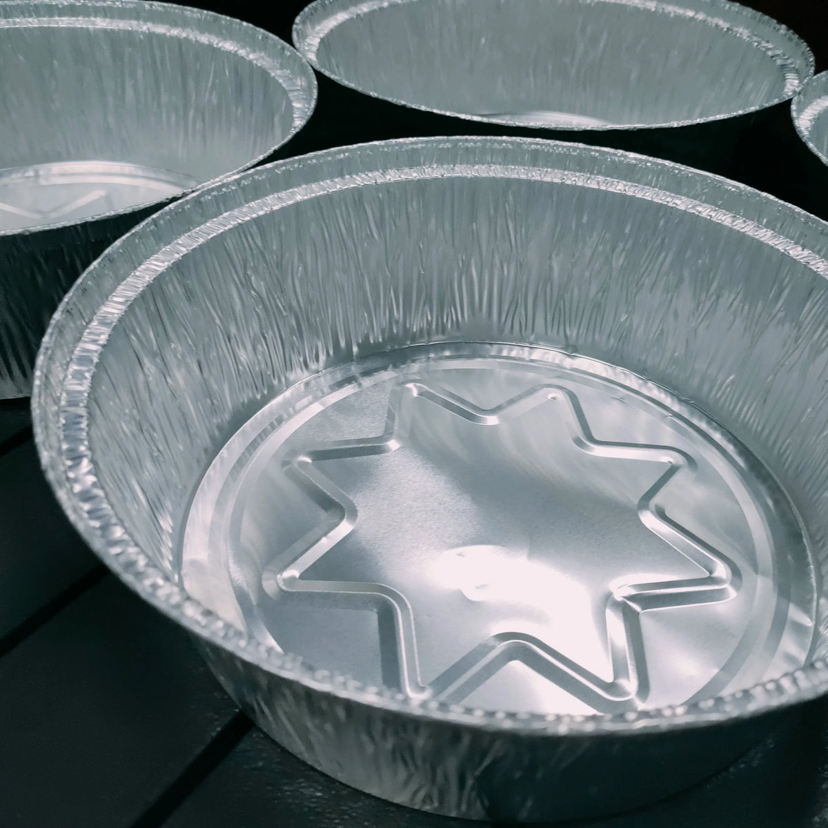 Aluminum Foil Microwave Bakery Pan Trays with Plastic Lid Custom logo OPS Material Factory Wholesale
