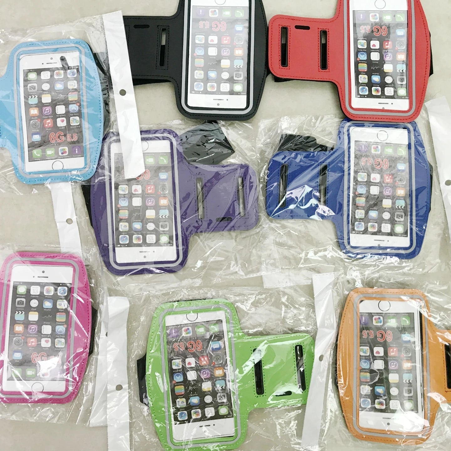 Factory Price Waterproof Armband Night Light Reflect 5.5 Inch Phone Case Cover Arm Band for Jog Gym Running Mobile Phone Bags