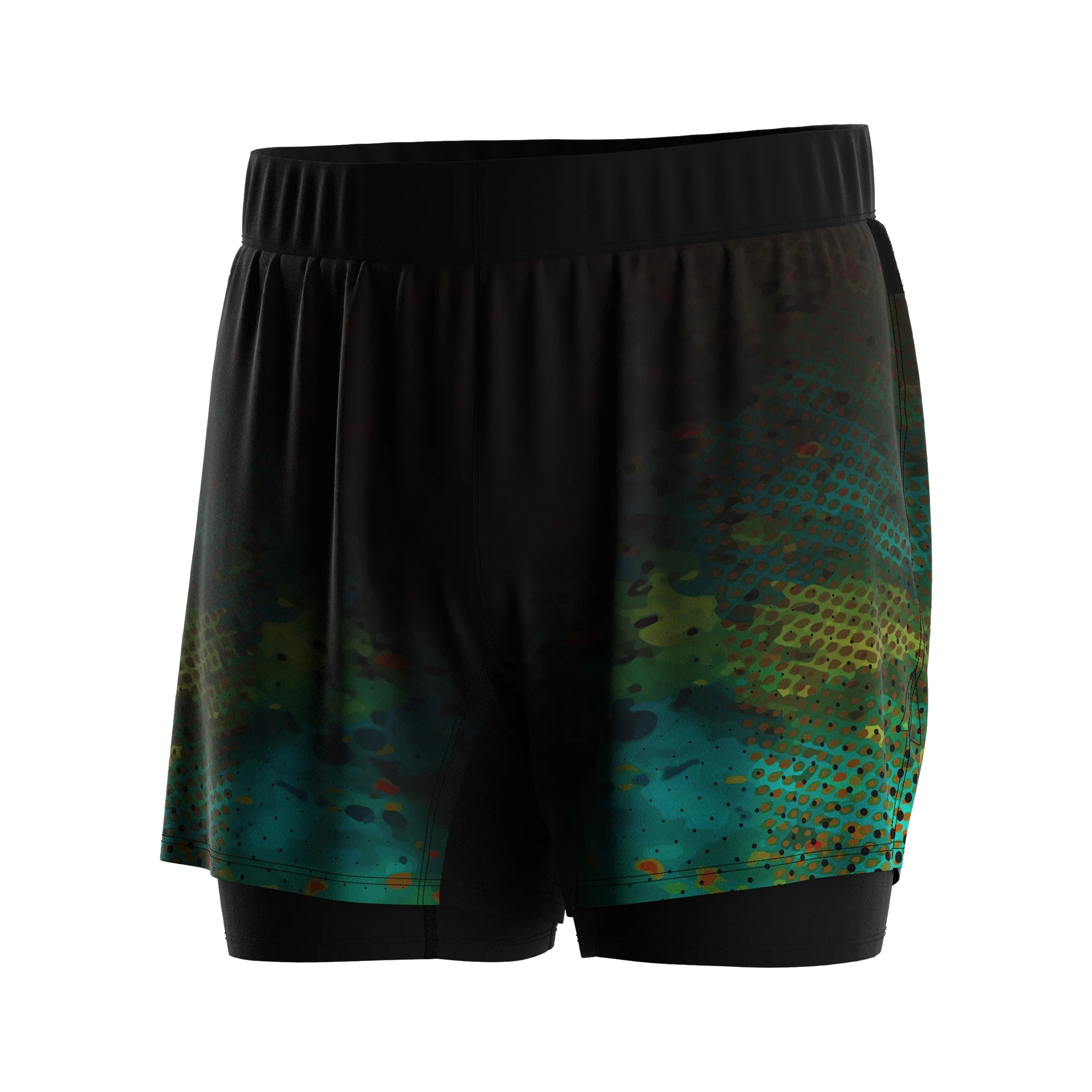 6" Inseam Men's 2 in 1 Gym Shorts Side Split Breathable Soft Inner Liner Anti- Shock Design for Sprinting and Agility Drills
