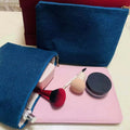 Stylish Linen Jute Zipper Closure Small Size Customizable Pattern Travel Cosmetic Bag