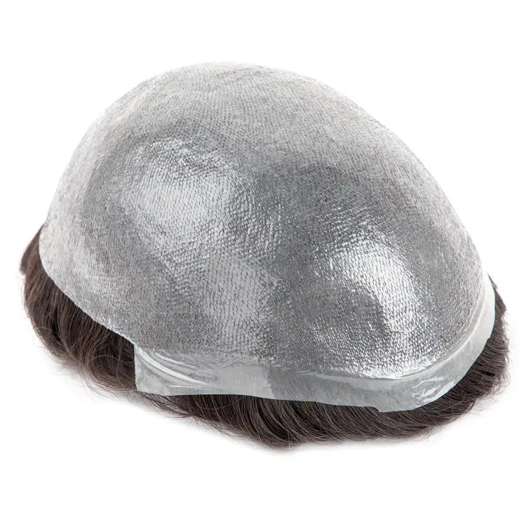 BLT extra Density 100% Indian Human Hair Super Thin Skin V Loop All Over Hairpiece Replacement System Toupee for Men