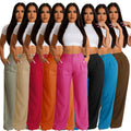 2026 Spring Summer New Arrivals Pants Women Casual Wide Leg Pants Ladies Cotton Linen Long Pants