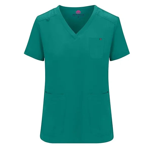 Uniforms Surgical Women's Cool Stretch V-Neck Top and Pant Scrub Set Nurse Work Uniform Quick Drying