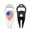 New Style Multicolor Golf Divot Repair Tool Portable Golf Pitch Fork with Magnetic Ball Marker